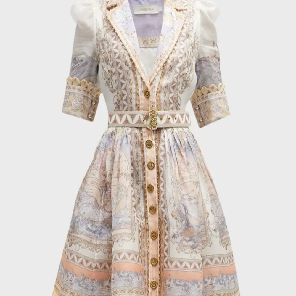 Zimmermann Pastel Print Midi Dress